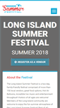 Mobile Screenshot of longislandsummerfestival.com